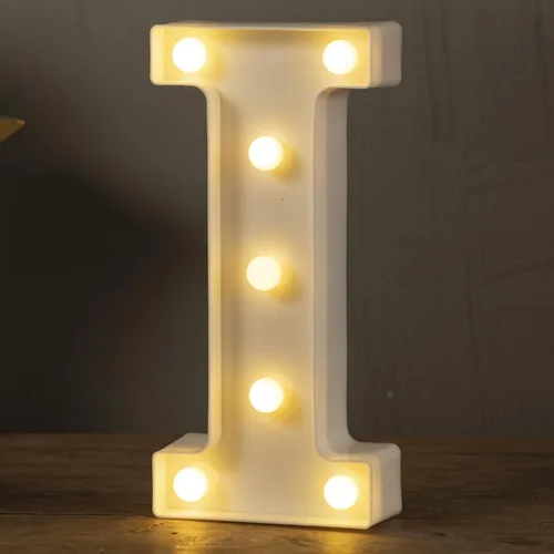 Miniatura 40 de HXWEIYE Letras iluminadas con luces LED, letreros luminosos de marquesina, 26 letras del alfabeto y 10 números para fiestas de cumpleaños, bares
