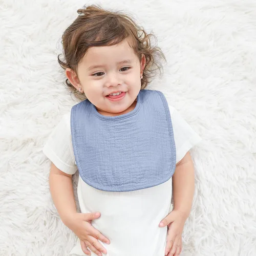 Miniatura 7 de Susurration Baberos de muselina para bebé, paquete de 6 baberos de algodón para bebé, baberos suaves ajustables para babeo unisex para niños y niñas