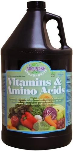 Microbe Life Hydroponics Vitaminas y aminoácidos prémium esenciales para un máximo crecimiento de las plantas y absorción de raíces, uso con