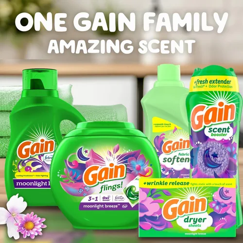 Miniatura 7 de Gain Hojas para secadora, aroma Moonlight Breeze, 120
