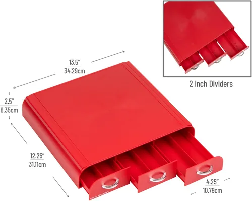 Miniatura 3 de Mind Reader Organizador de cápsulas de café de un solo servicio con 3 cajones, capacidad para 36 cápsulas, para encimera, 13.5"L x 12.25"W x 2.5"H