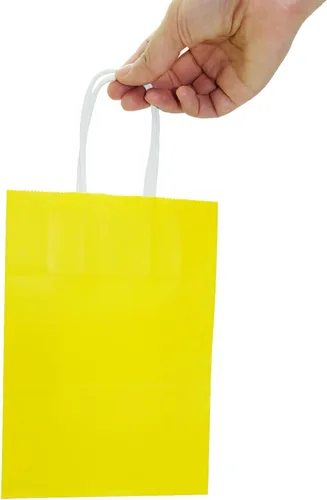 Miniatura 8 de SIMPLECOOL 25 bolsas de regalo de papel pequeñas con asas de 5.9 x 3.1 x 8.3 pulgadas, bolsas de regalo a granel para fiestas, cumpleaños, bodas