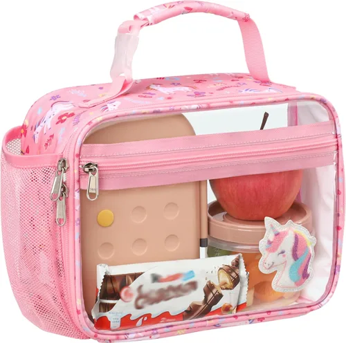 Miniatura 12 de Lonchera Térmica para Niños - Lonchera Reutilizable para Niños con Soporte para Botella de Agua, Bolsa de Almuerzo para Niños Pequeños para Un