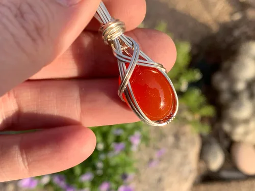 Miniatura 2 de Colgante de cristal de cuarzo rosa de 14 quilates, calidad AAA relleno de oro, varita de corazón, reiki Energy Romance, con elegante caja de regalo