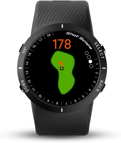 Miniatura 3 de Shot Scope V5 Reloj GPS, seguimiento de disparos, 36k+ cursos precargados, mapas de curso completo, sin suscripción (negro)
