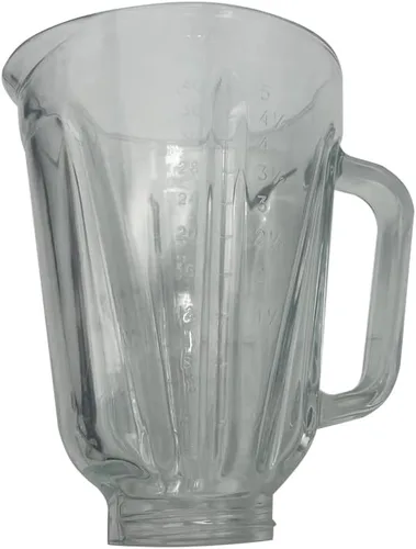 Miniatura 5 de Jarra redonda de vidrio de 5 tazas de 40 onzas o recipiente de repuesto para jarra de vidrio 3310-656 con tapa, compatible con Hamilton Beach