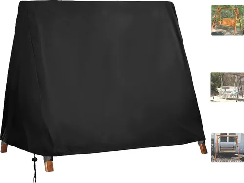 Miniatura 12 de FLYMEI Funda de columpio para exteriores, cubierta de hamaca de 2 plazas triples para porche, toldo y otros muebles de patio, impermeable