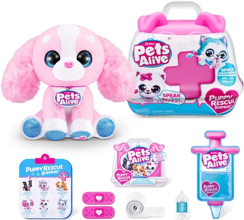Miniatura 8 de Pets Alive Pet Shop Surprise Serie 2 (cachorro) de ZURU, suave juguete de peluche interactivo electrónico, habla y repite (Speak and Repeat)