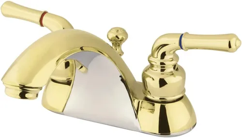 Kingston Brass KB2622 Naples - Grifo de lavabo central de 4 pulgadas, latón pulido