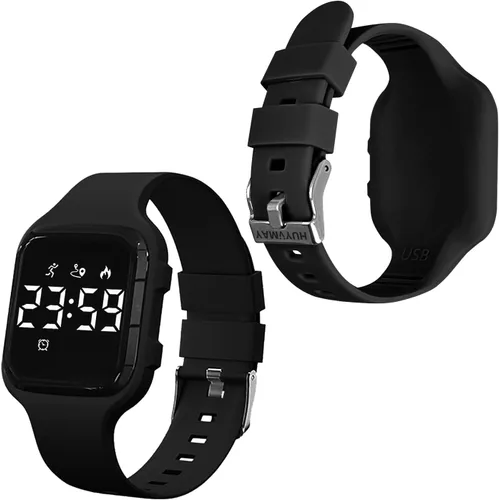 Miniatura 8 de Fitness Pedometer Watch Without App/Bluetooth,IP67 Waterproof LED Sports Watch with Timer Calories/Distance/Step Counter/2 Alarm Clocks, 21 Days