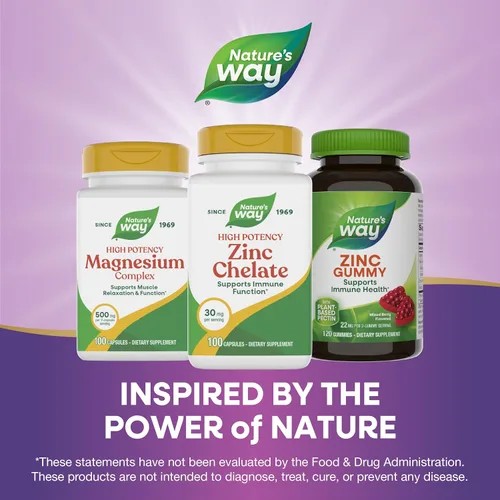 Miniatura 7 de Nature's Way Quelato de zinc, apoya la función inmunológica*, 30 mg por porción, 100 cápsulas