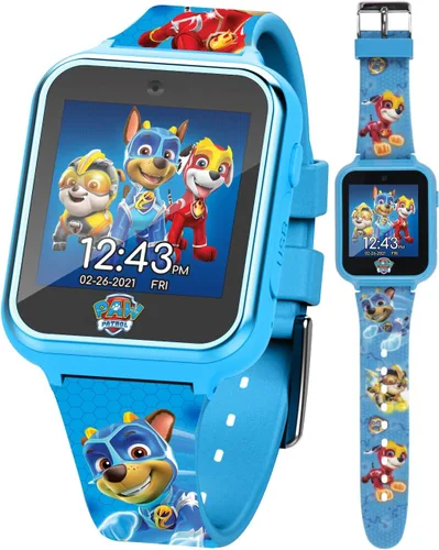 Reloj inteligente Accutime Paw Patrol con cámara para niños y bebés - Reloj inteligente interactivo para niños y niñas con juegos, grabadora de voz,