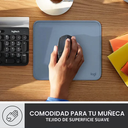 Miniatura 6 de Logitech Alfombrilla para mouse - Studio Series, alfombrilla de mouse para computadora con base de goma antideslizante, fácil deslizamiento