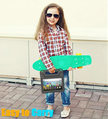 Miniatura 6 de DJ&RPPQ Funda resistente a prueba de golpes para niños, resistente (incompatible con Sony Nokia de 8 pulgadas) con soporte para niños, color negro