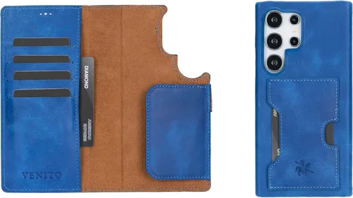 Miniatura 140 de Venito Florence - Funda de piel compatible con Samsung Galaxy S9, extra segura con bloqueo RFID, cartera desmontable para teléfono (gris decolorado)