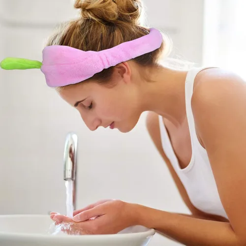 Miniatura 7 de Lurrose 3 diademas elásticas de felpa Sprout para maquillaje, para ducha, lavado de cara, banda deportiva para el pelo para niñas y mujeres