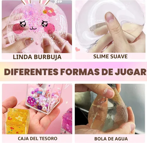 Miniatura 3 de Kit de burbujas de nano cinta, versión de globo de agua con cinta de doble cara de 9.8 pies y juguete de jeringa, kit de manualidades para niños