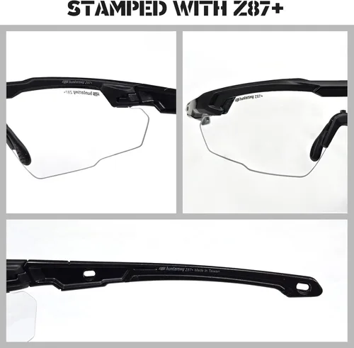 Miniatura 9 de HTS HUNTERSKY Gafas de tiro tácticas balísticas ANSI Z87+UV400 gafas protectoras Caqui Lunares Transparente