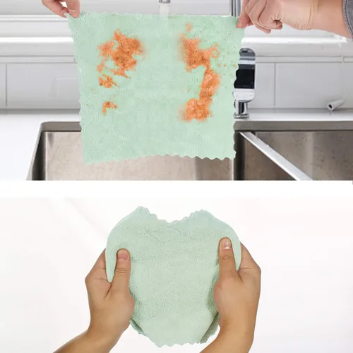 Miniatura 5 de kimteny Paquete de 12 Paños de Cocina, Paños de Cocina Premium de 10x10 pulgadas, Toallas de Cocina Súper Absorbentes de Terciopelo Coral Paños