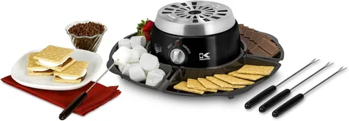 Miniatura 4 de Kalorik 2 en 1 Smores Maker, con función de fusión de fondue de chocolate, incluye tenedor y juego de bandeja, acero inoxidable