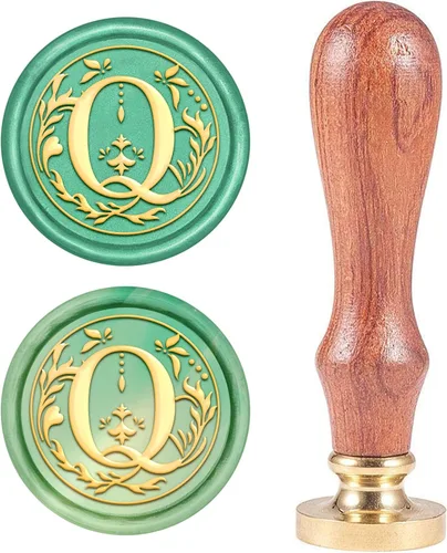 Miniatura 14 de Sello de cera inicial S CRASPIRE, sello de cera de letra alfabética vintage, sello de cera medieval de hojas de olivo clásico de 25 mm, cabeza