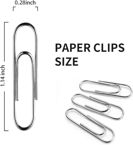 Miniatura 6 de Clips para papel, paquete de 200, clips de papel, adecuado para oficina, escuela y uso diario, también se utiliza para bricolaje diario, clip