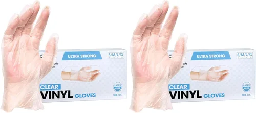 Miniatura 9 de ForPro Disposable Vinyl Gloves, Industrial Grade, Powder & Latex Free, Non-Sterile, Food Safe, 2.75 Mil Palm, 3.9 Mil Fingers Negro
