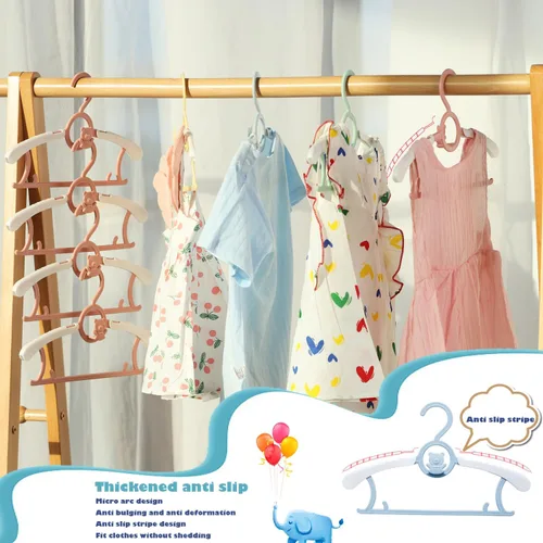 Miniatura 4 de JSF Perchas ajustables para bebés, 20 piezas de ganchos para guarderías, antideslizantes, extensibles, ideales para ropa de recién nacidos