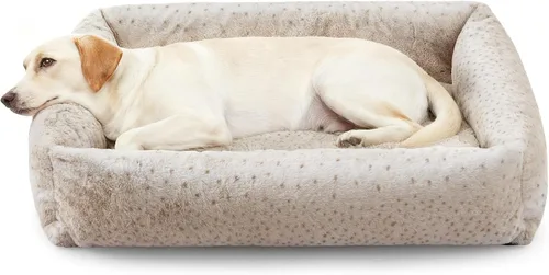 Miniatura 28 de JOEJOY Cama mediana para perros de tamaño mediano, cama ortopédica rectangular lavable para mascotas con funda de cremallera extraíble, bonita cama