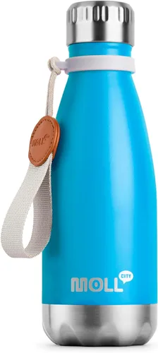 Miniatura 27 de Botella de agua para niños, botella de agua deportiva de acero inoxidable de 12 onzas con aislamiento al vacío para la vuelta a la escuela, botella