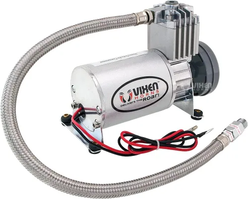 Miniatura 4 de Vixen Horns Heavy Duty Onboard Air Compressor 150 PSI. Universal Replacement for Truck/Car Train Horn/Suspension/Ride/Bag kit/System. Fits All 12v