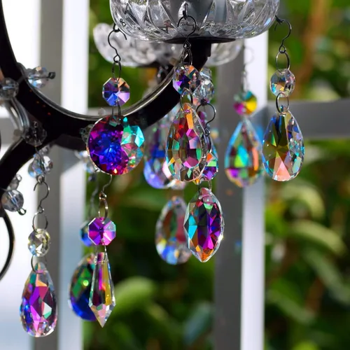 Miniatura 4 de Prisma de cristal colgante para ventanas, decoración de candelabro, arco iris, 12