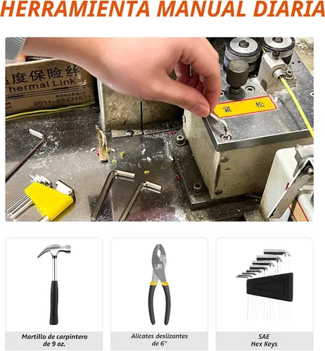 Miniatura 4 de Juego de herramientas de 40 piezas - Kit de herramientas manuales para el hogar general con caja de herramientas de plástico