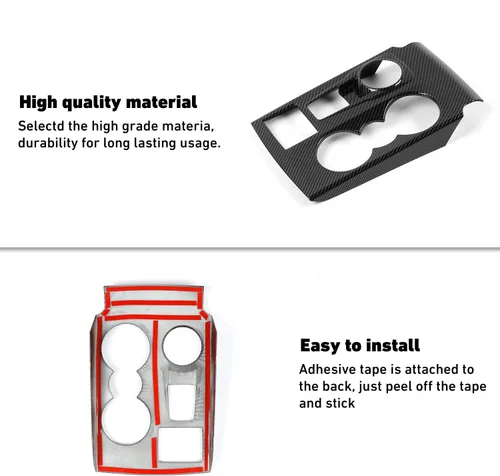 Miniatura 5 de Linskip Cubierta del Panel de Cambio de Marchas Trim Compatible con Ford Bronco Sport 2025, 2024, 2023, 2022, 2021, Cubierta Decorativa para Negro