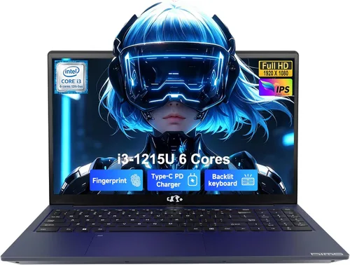 Miniatura 17 de NIMO 15.6'' IPS FHD Laptop, 16GB RAM 1TB SSD Intel i3-1215U (Beat R5-7520U, 6 Cores Up to 4.4GHz) Student Computer with 65W Fast PD, 2 Years