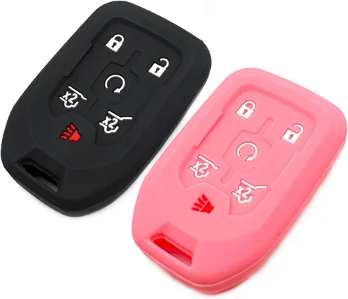 Miniatura 8 de Funda de silicona para llavero para Chevy Chevrolet Tahoe Suburban 3500 HD GMC Terrain Yukon XL 1500 GM Smart 6 botones Accesorios para automóvil
