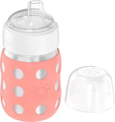 Miniatura 3 de Lifefactory Biberón de cuello ancho aislado al vacío de acero inoxidable de 8 onzas con pezón para sorber, melón, LS2251WCA4 Cantaloupe