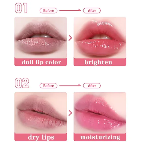 Miniatura 4 de Paquete de 3 lápices labiales de gelatina de flores, cambio de temperatura, hidratante de larga duración, bálsamo nutritivo mágico que cambia