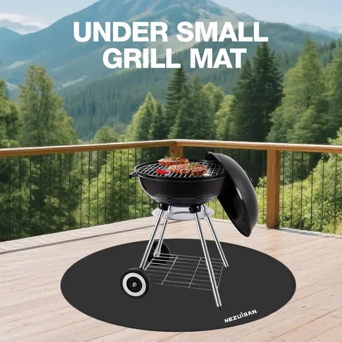 Miniatura 8 de Tapete para hoguera de 36 pulgadas para hoguera individual, 3 capas resistente al calor, resistente al calor, tapete para debajo de la parrilla