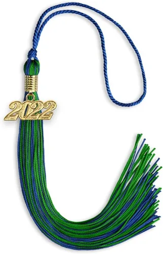 Miniatura 263 de Endea Graduation - Borla de doble color mixto con fecha dorada (negro/dorado antiguo, 2021)