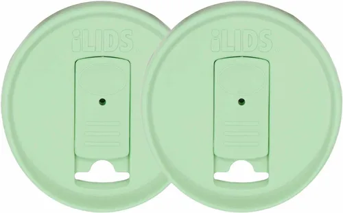 Miniatura 13 de Mason Jar - Tapa para bebida, boca regular, fabricada en Estados Unidos, color azul aguamarina, paquete de 2