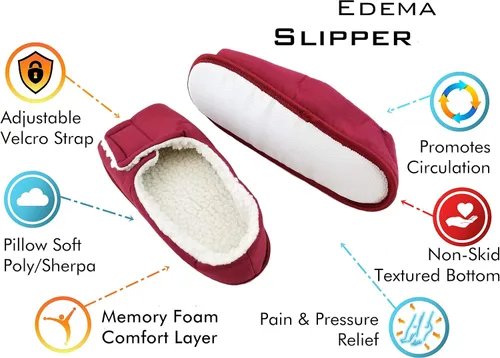 Miniatura 2 de Comfort Finds Zapatillas Edema para hombre, zapatos para pies diabéticos, zapatos espaciosos - zapatilla ajustable de ancho extra ancho - zapatos