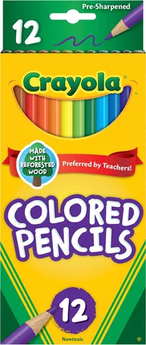 Crayola Lápices de colores, colores surtidos, preafilados, para adultos, 12 unidades, regalo