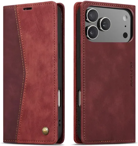 Miniatura 44 de QLTYPRI Para iPhone Air Case Wallet Con Tarjetero, Vintage PU Cuero Kickstand Cierre Magnético A Prueba De Golpes Folio Libro Funda Para IPhone 17