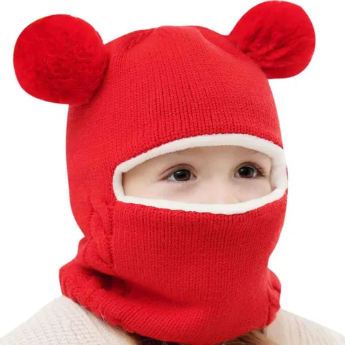 Miniatura 10 de Invierno Earflap Hat Invierno Con Capucha Bebé Sombrero Cálido Niño Bufanda Bufanda Flap Kid Cap Knit Girl Caps Cuidado del Bebé