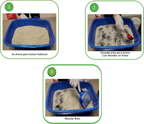 Miniatura 3 de Coir Wonder Desodorizador para Arena de Gatos – Carbón Activado de 2.2 Libras – Eliminador de Olores para Caja de Arena, Gallinero, Recintos