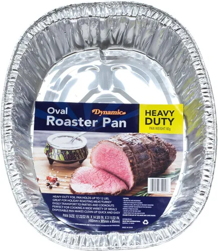 Miniatura 12 de Dynamic Sartén de aluminio resistente (paquete de 24) bandeja de 17.98 x 13.23 x 2.83 pulgadas, para asar, tamaño compacto, apto para horno