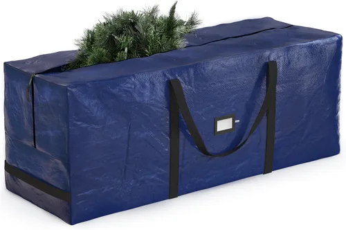 Zober Bolsa de almacenamiento para árbol de Navidad – Se adapta a árboles artificiales de 7.5 pies – Bolsa de plástico impermeable para árbol de