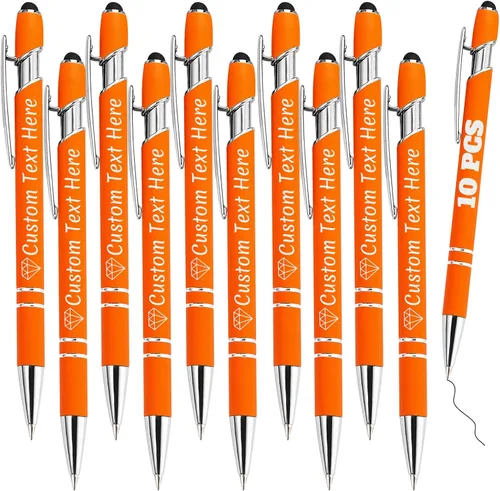 Miniatura 50 de Bolígrafos personalizados con grabado de nombre personalizado, bolígrafos de punta de lápiz con punta de lápiz personalizada, bolígrafos de Azul