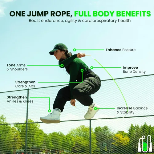 Miniatura 4 de Beaded Jump Rope – Adjustable 10ft Skipping Rope for Women, Men & Kids, Beginner Friendly with Durable Weighted Beads, Shatterproof Handles